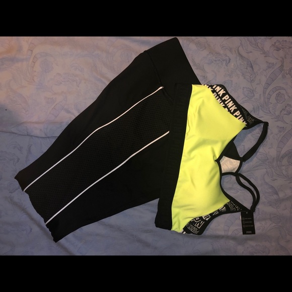 NEW! VS PINK Ultimate Sports Bra Legging Set L - Picture 2 of 7